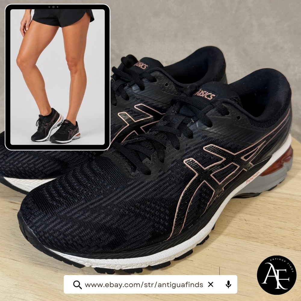 ASICS GT-2000 8 Womens Running Shoes Black Rose Gold 1012A591 Size 10